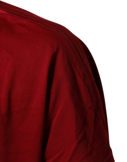 Maroon LogoCrown Cotton Half Sleeve T-shirt