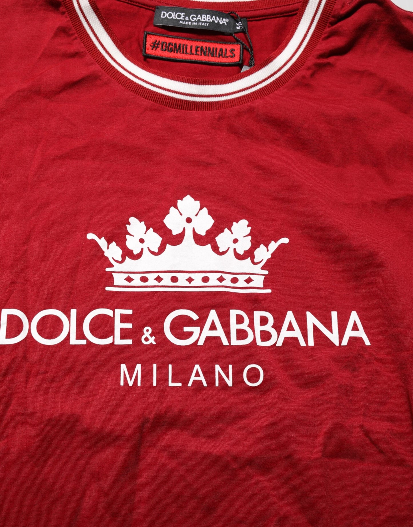 Maroon LogoCrown Cotton Half Sleeve T-shirt