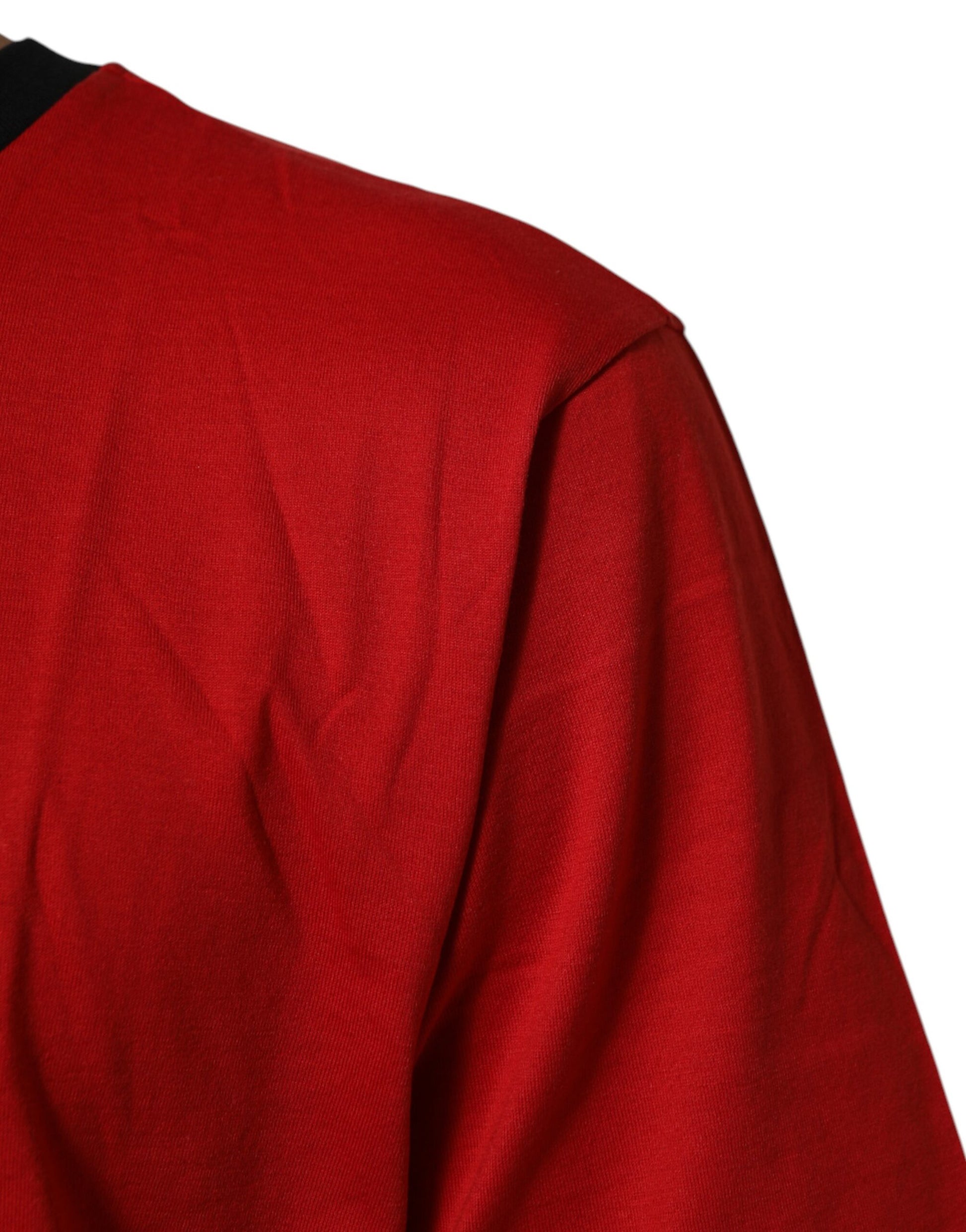 Red Logo Crown Cotton Short Sleeves T-shirt