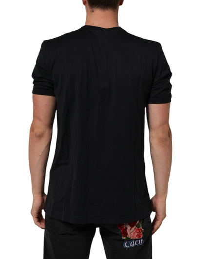 Black Goodluck 2018 Cotton Crew Neck T-shirt