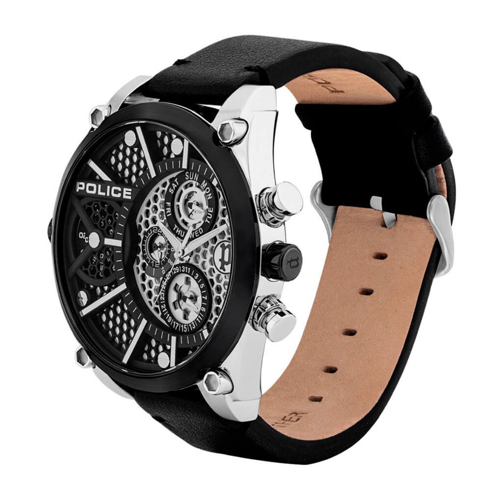 Reloj de piel negro