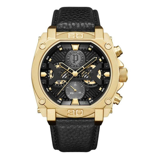 Reloj de piel negro