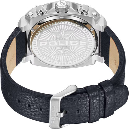 Reloj de piel azul