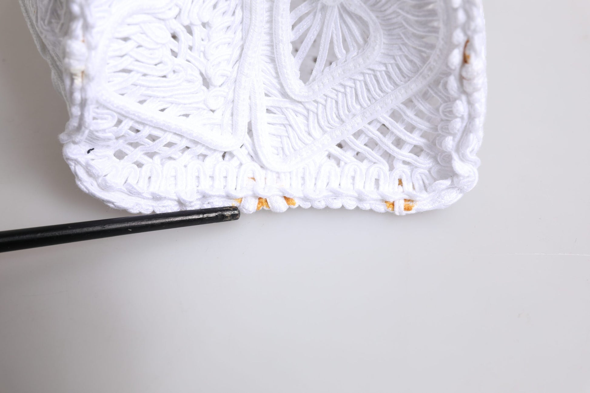 White Cordonetto Lace Beatrice Tote Shopping Bag