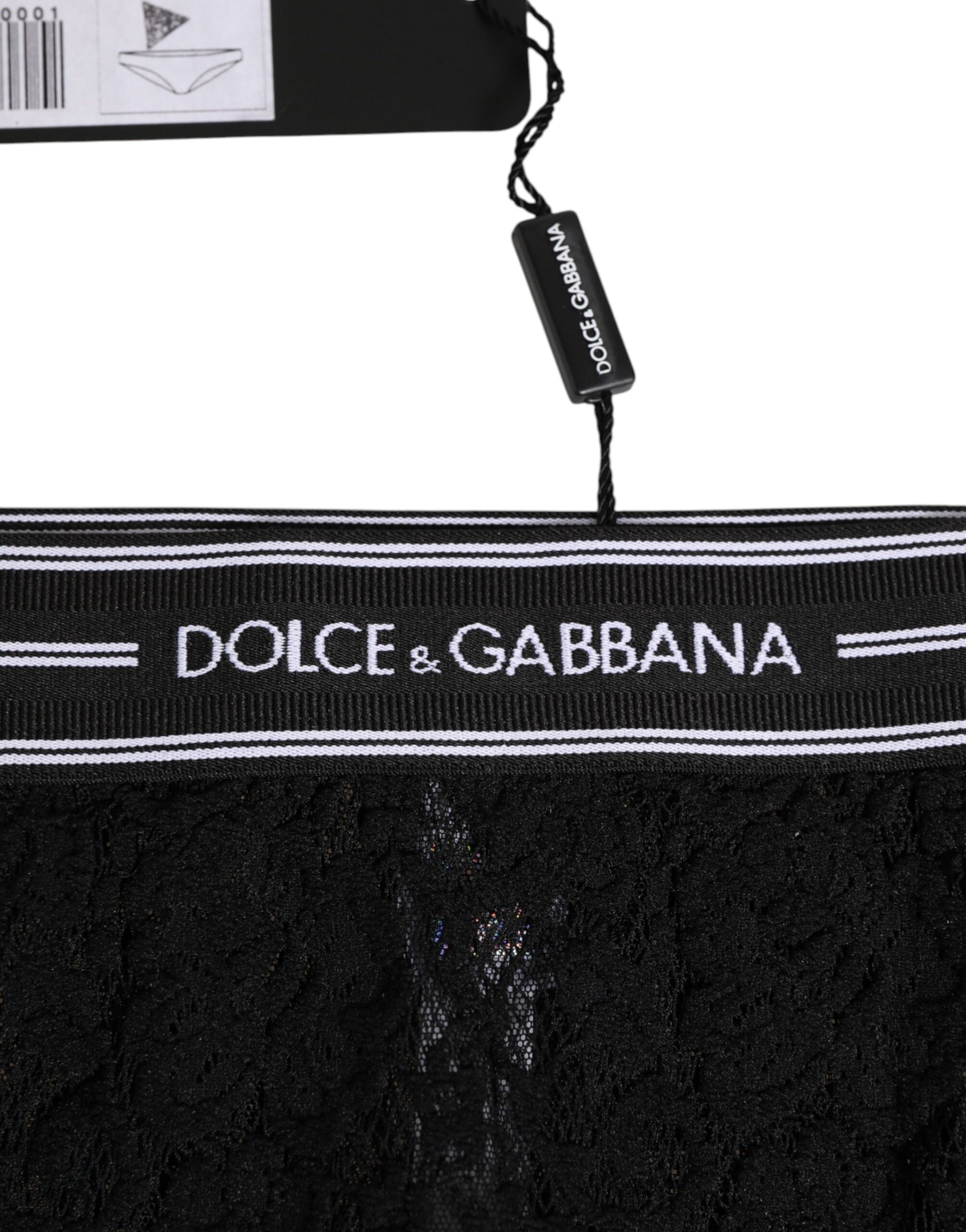 Black Lace Nylon High Waist Panty Underwear