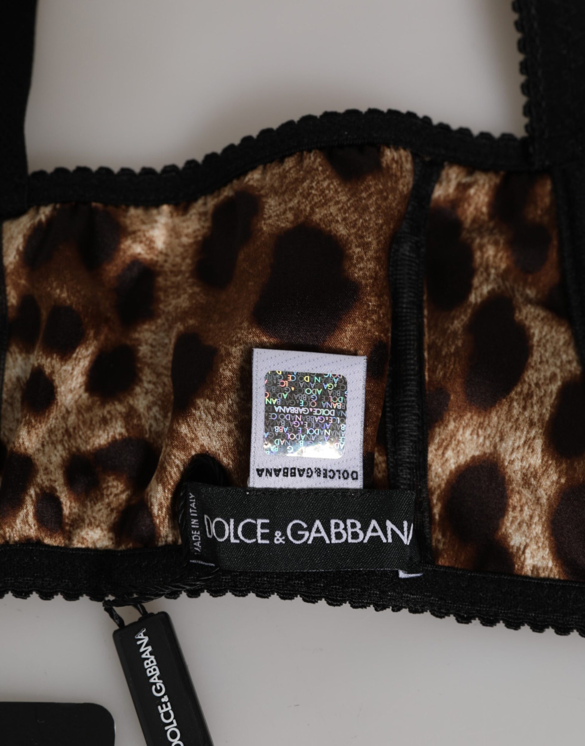 Brown Leopard Silk Balconnet Bra Underwear