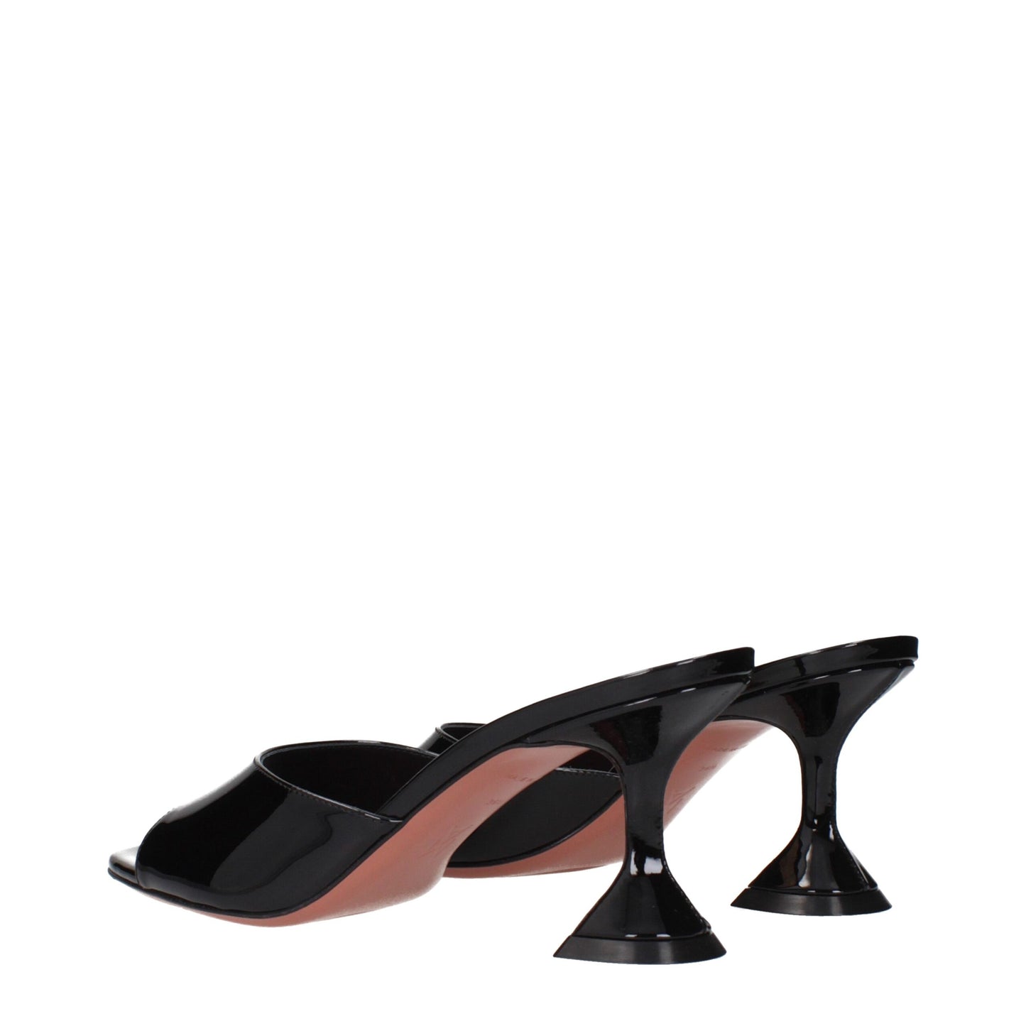 Black Leather Slippers Sandals
