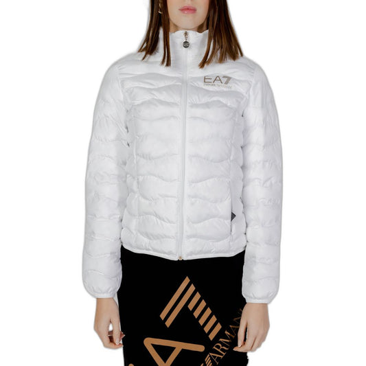 Chaquetas y abrigos de poliéster blanco