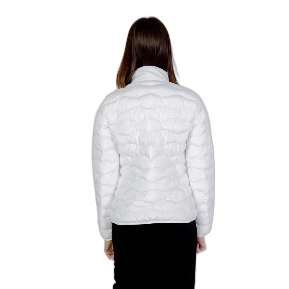 Chaquetas y abrigos de poliéster blanco