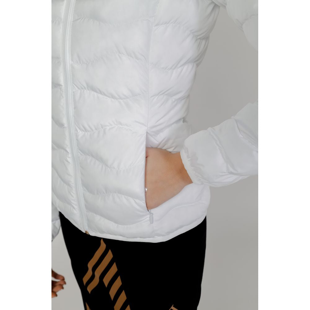 Chaquetas y abrigos de poliéster blanco