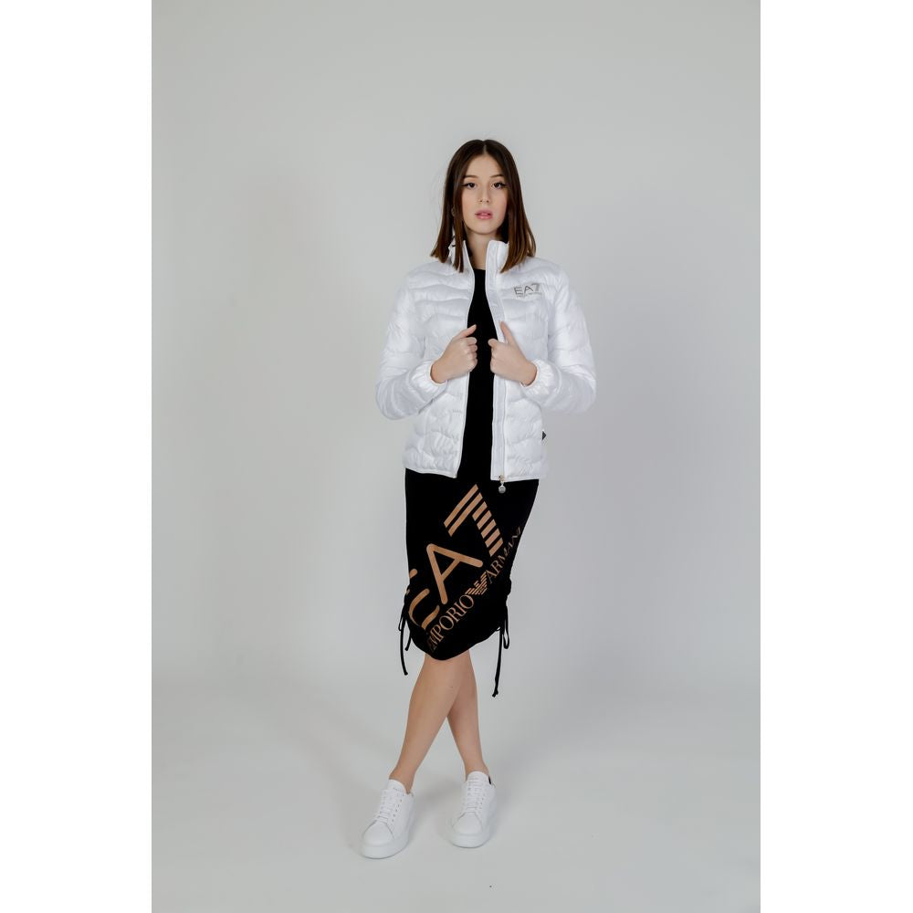Chaquetas y abrigos de poliéster blanco