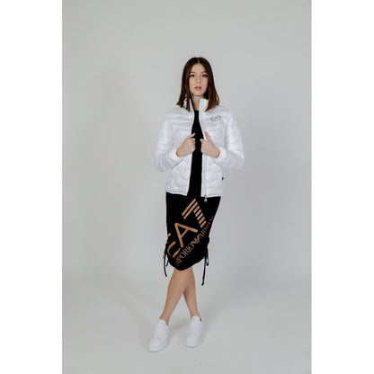 Chaquetas y abrigos de poliéster blanco