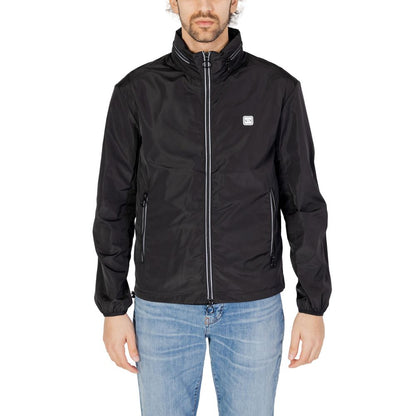 Chaquetas y abrigos de poliéster negro