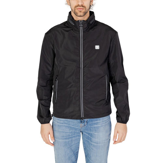 Chaquetas y abrigos de poliéster negro