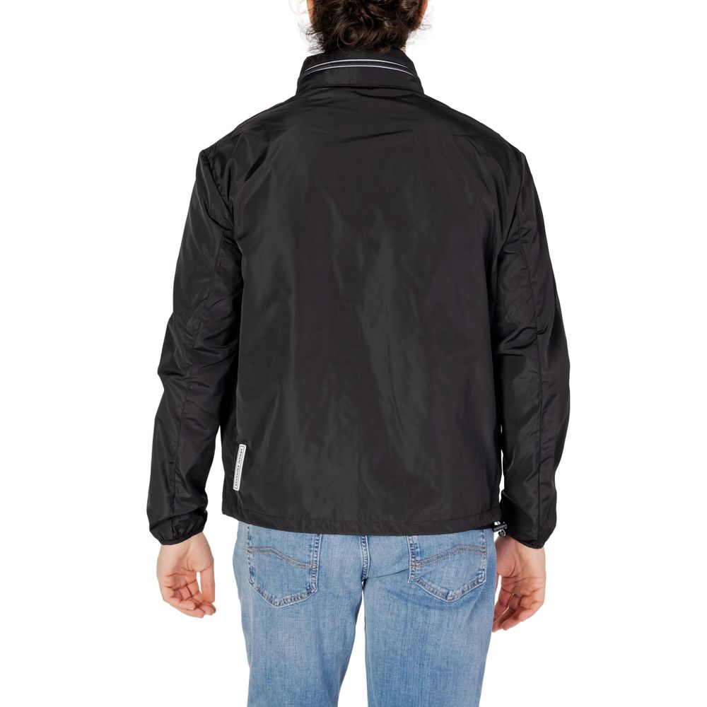 Chaquetas y abrigos de poliéster negro
