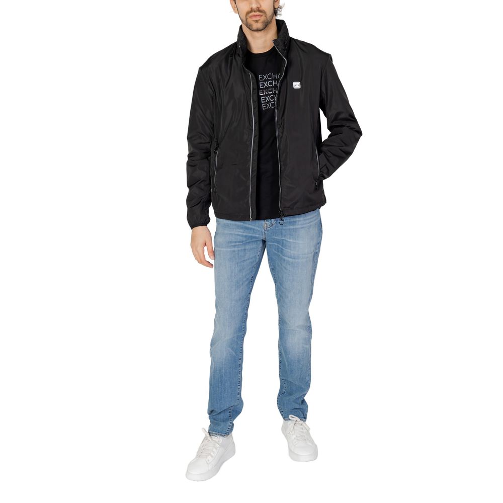 Chaquetas y abrigos de poliéster negro
