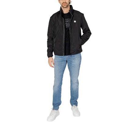 Chaquetas y abrigos de poliéster negro