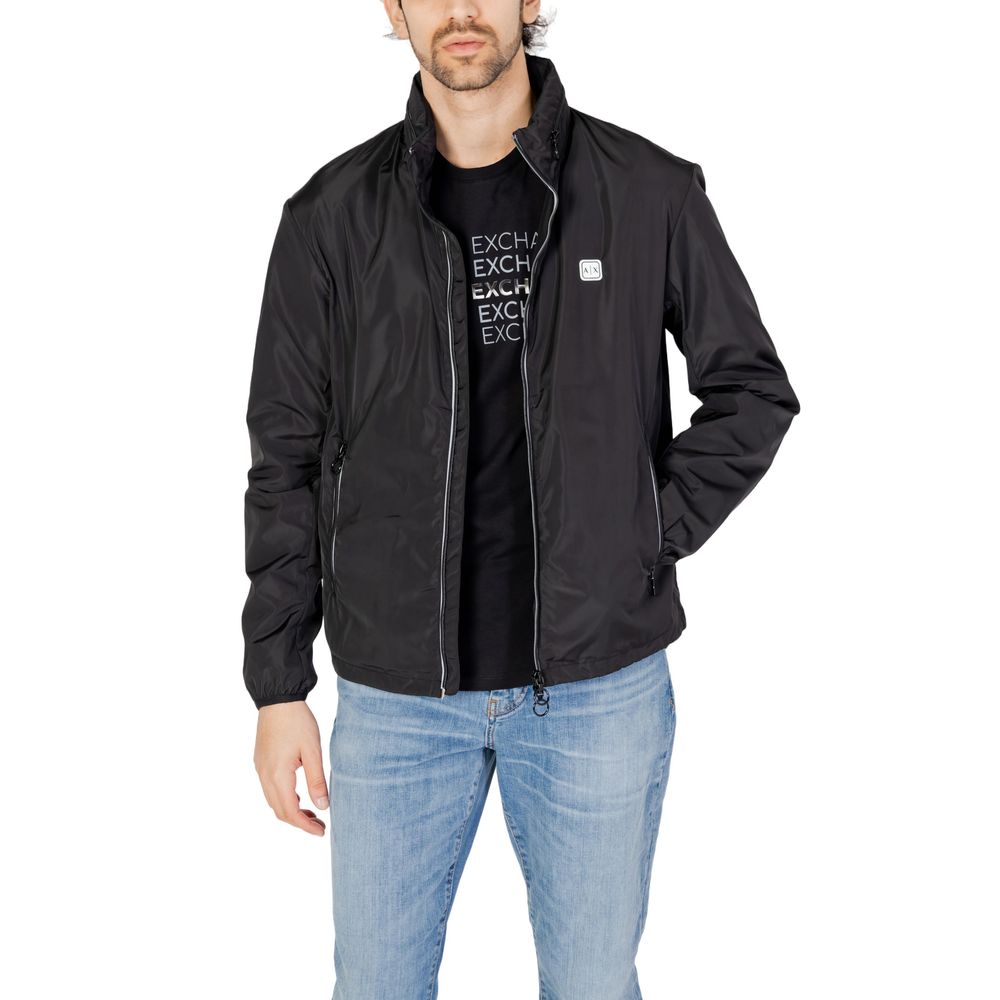 Chaquetas y abrigos de poliéster negro