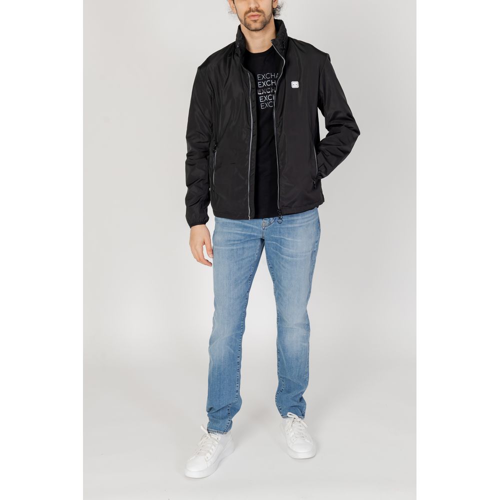 Chaquetas y abrigos de poliéster negro
