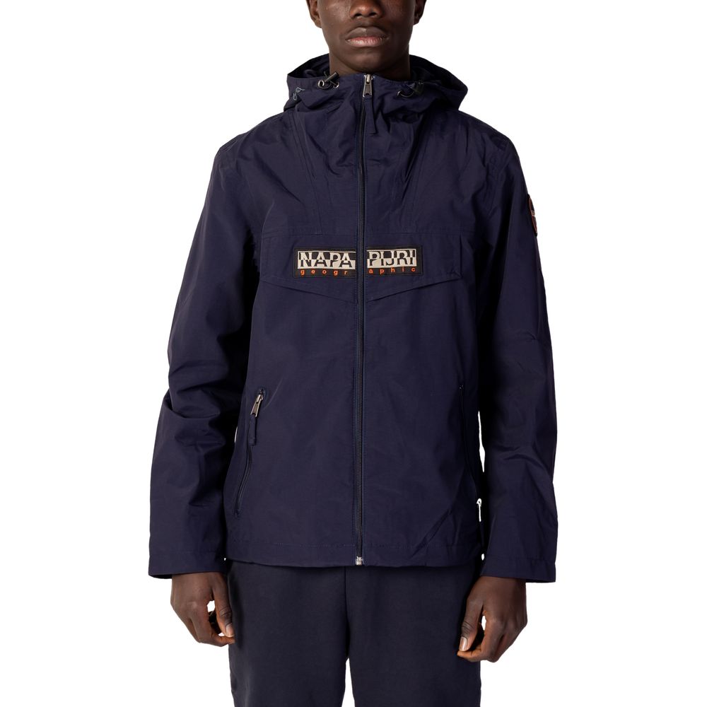 Chaquetas y abrigos de poliéster azul