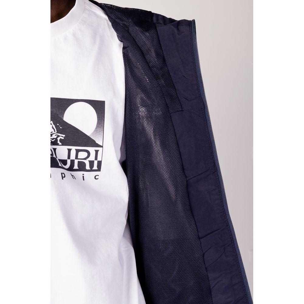 Chaquetas y abrigos de poliéster azul