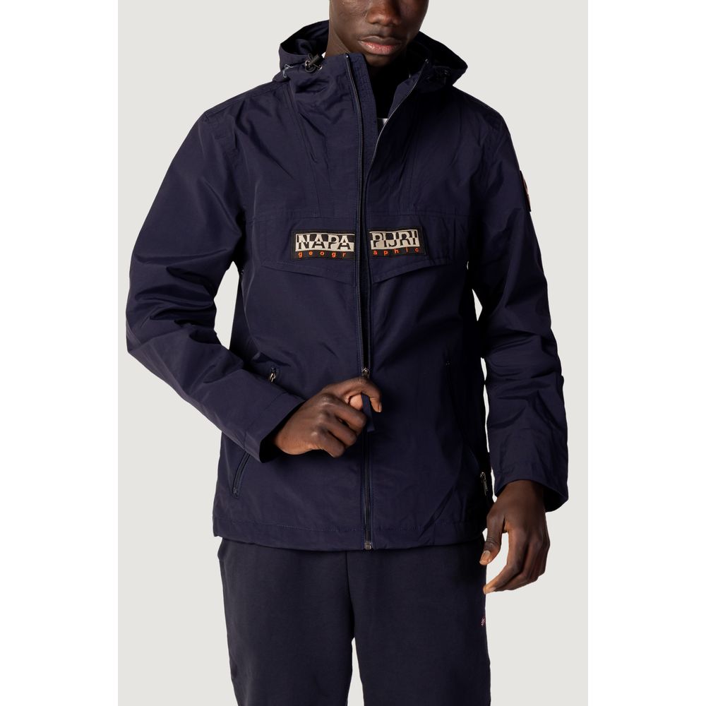 Chaquetas y abrigos de poliéster azul