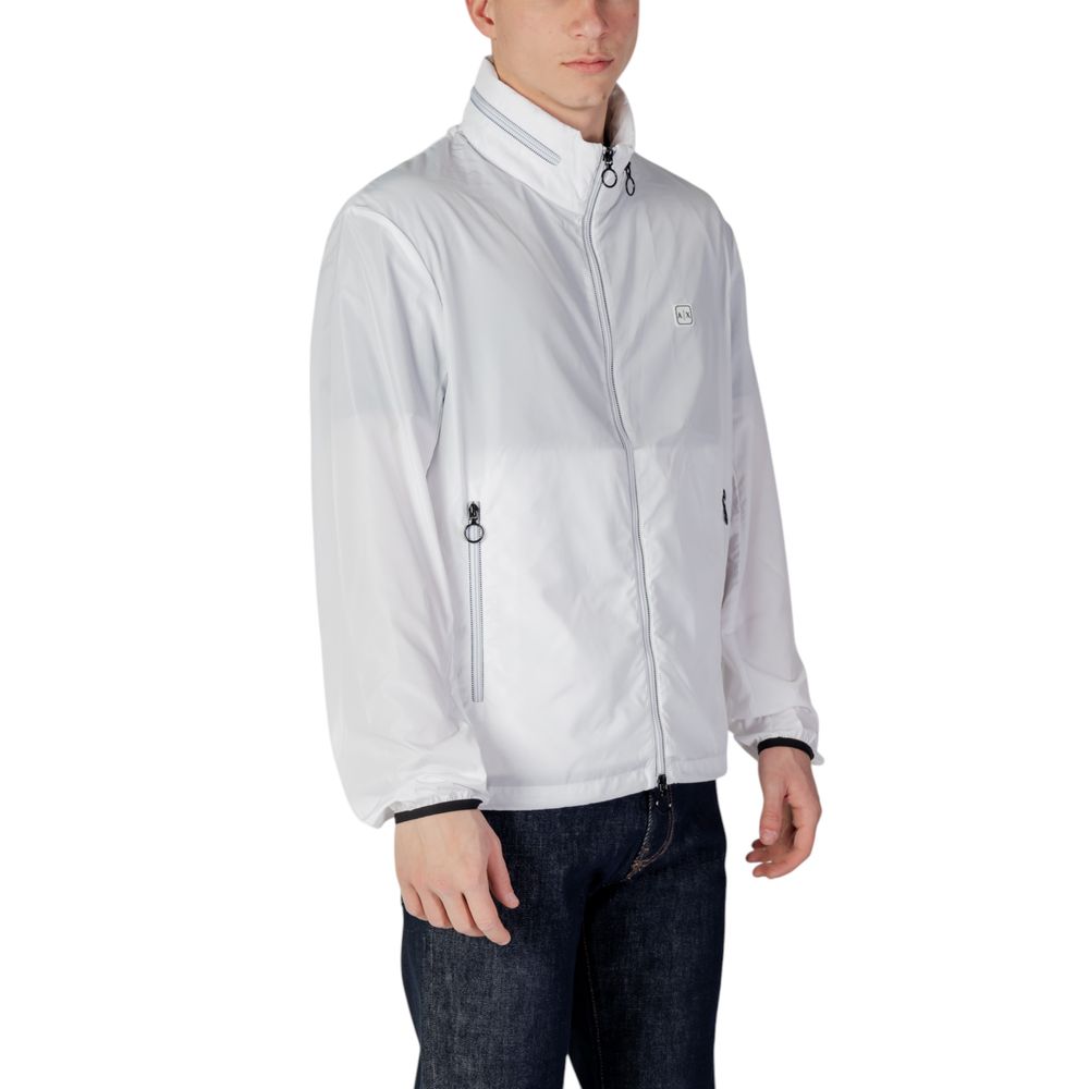 Chaquetas y abrigos de poliéster blanco