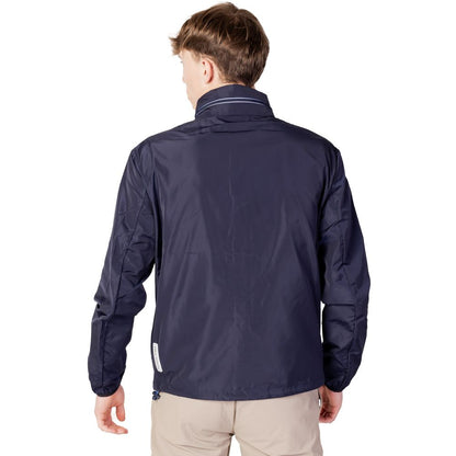 Chaquetas y abrigos de poliéster azul