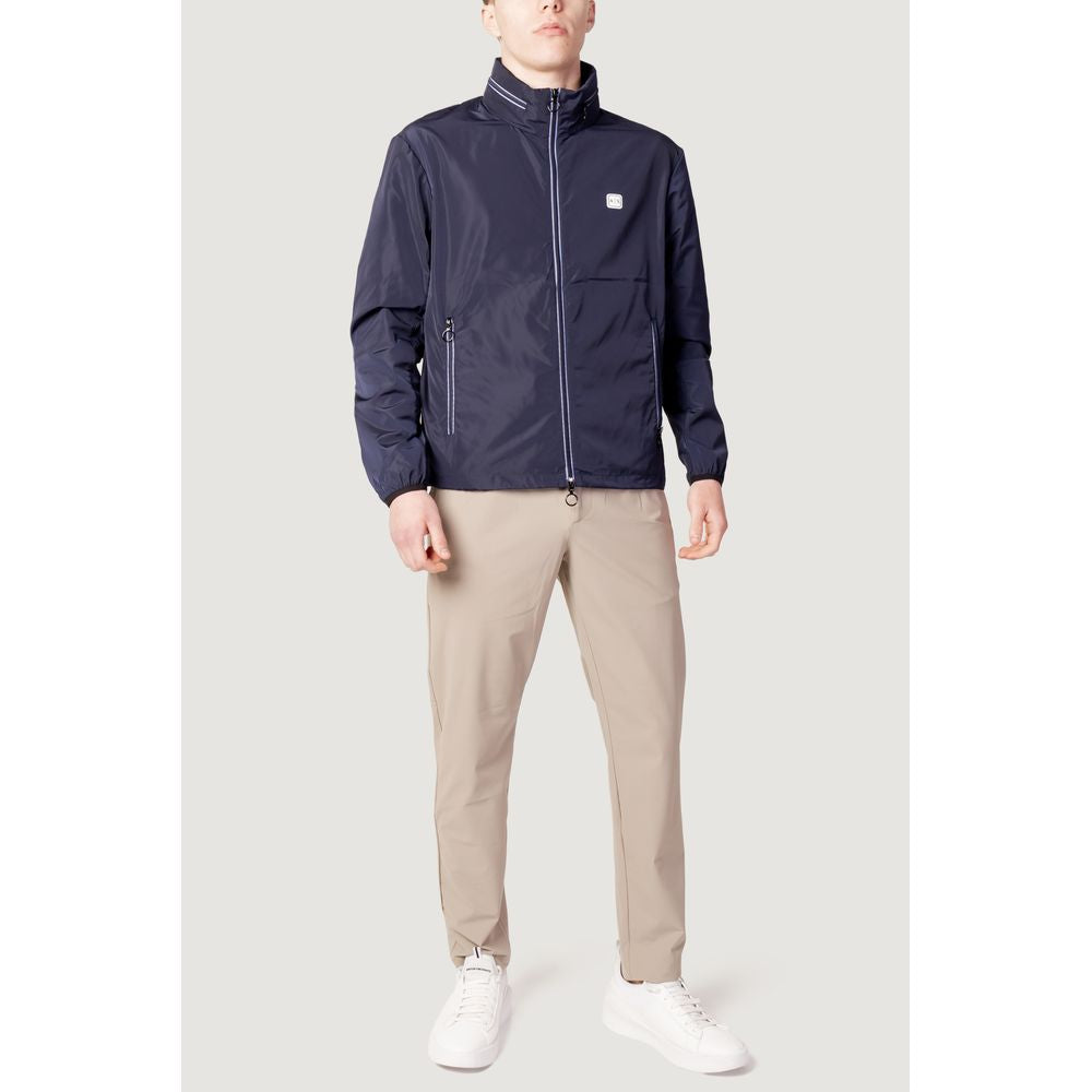 Chaquetas y abrigos de poliéster azul