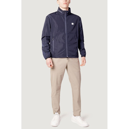 Chaquetas y abrigos de poliéster azul