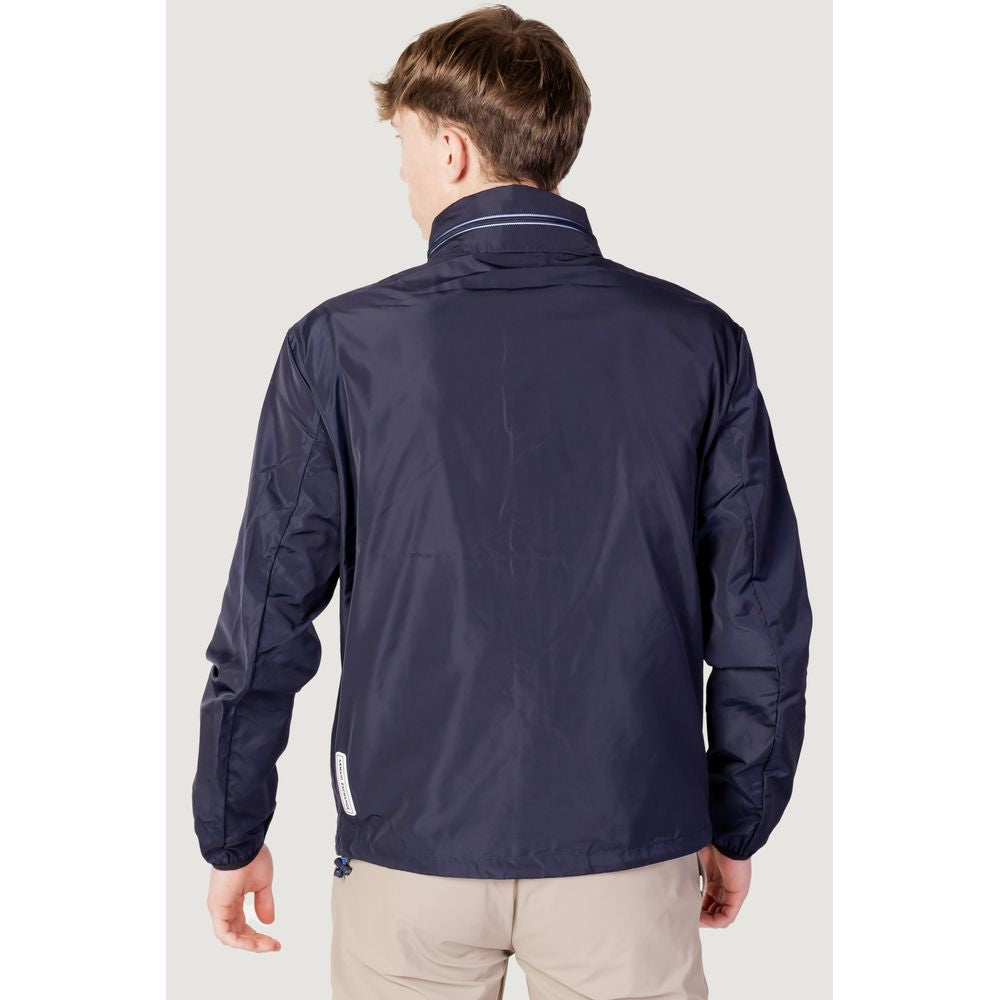Chaquetas y abrigos de poliéster azul