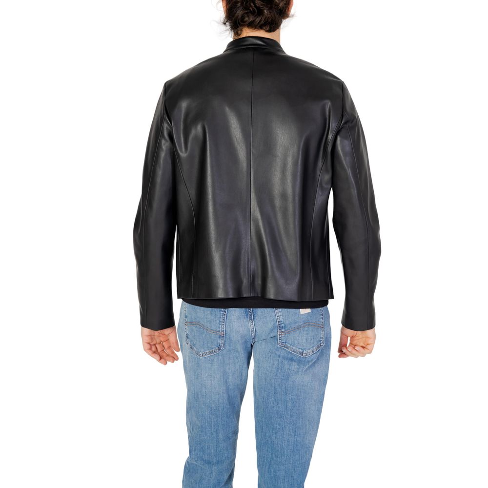 Chaquetas y abrigos de poliéster negro