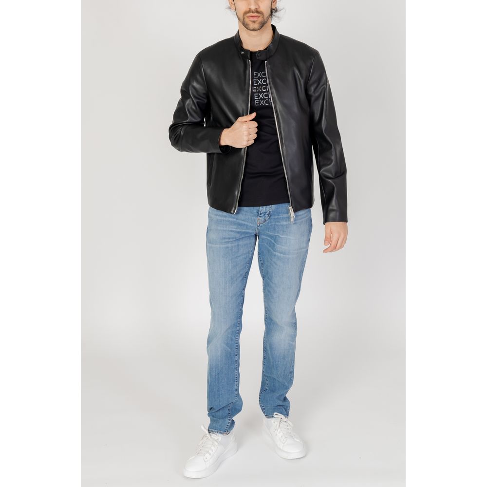 Chaquetas y abrigos de poliéster negro