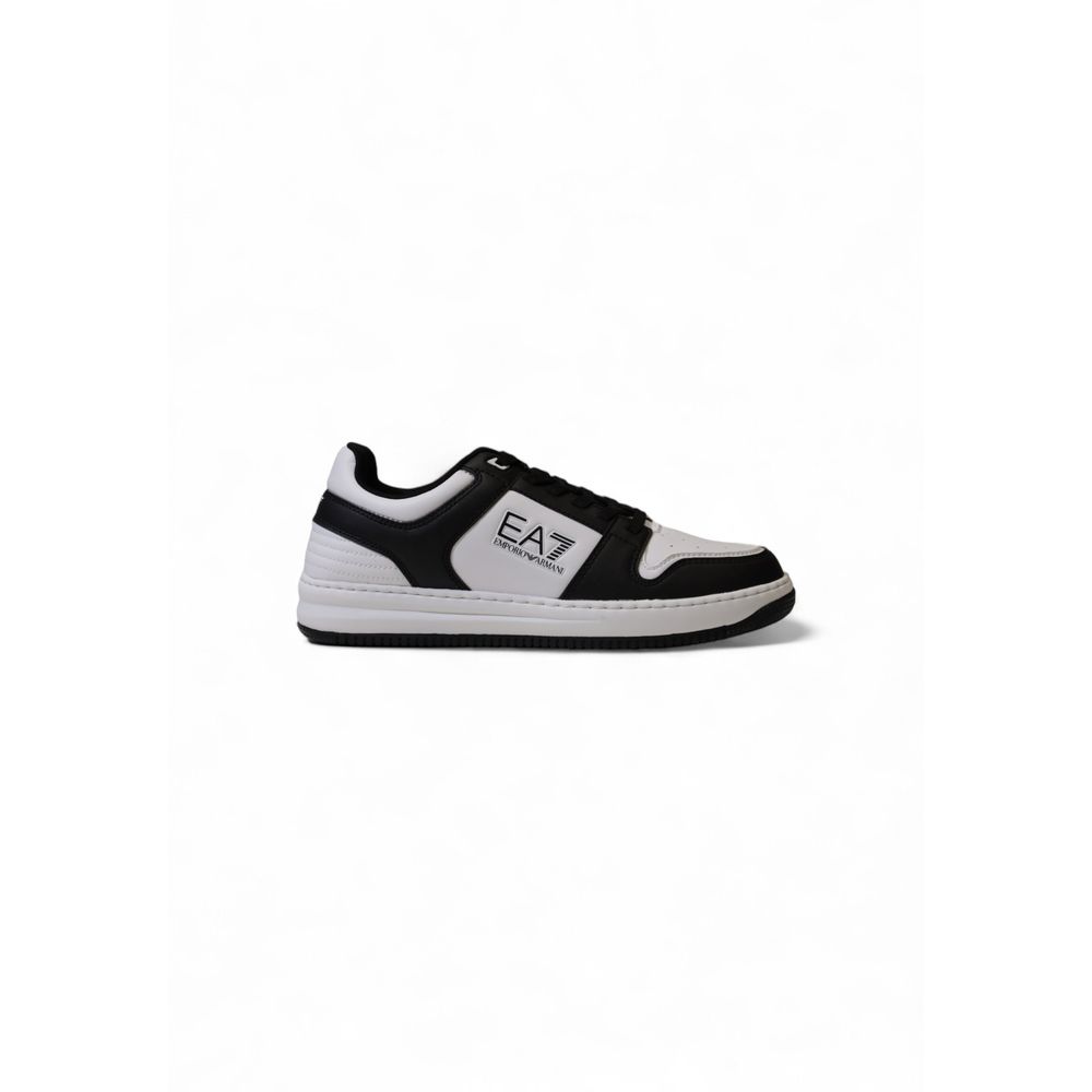 Sneaker de poliéster blanco y negro