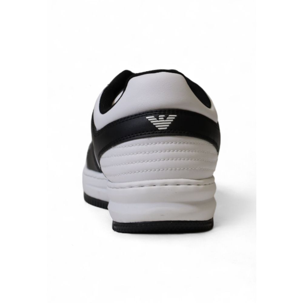 Sneaker de poliéster blanco y negro
