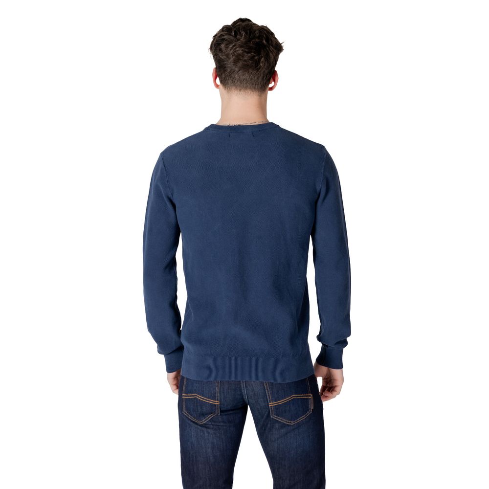 Jersey azul de algodón