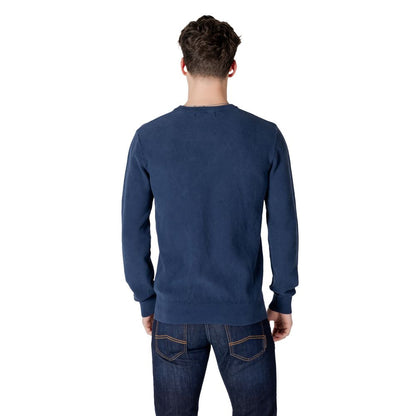 Jersey azul de algodón