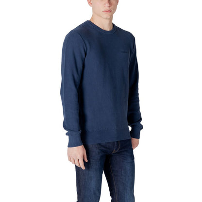 Jersey azul de algodón