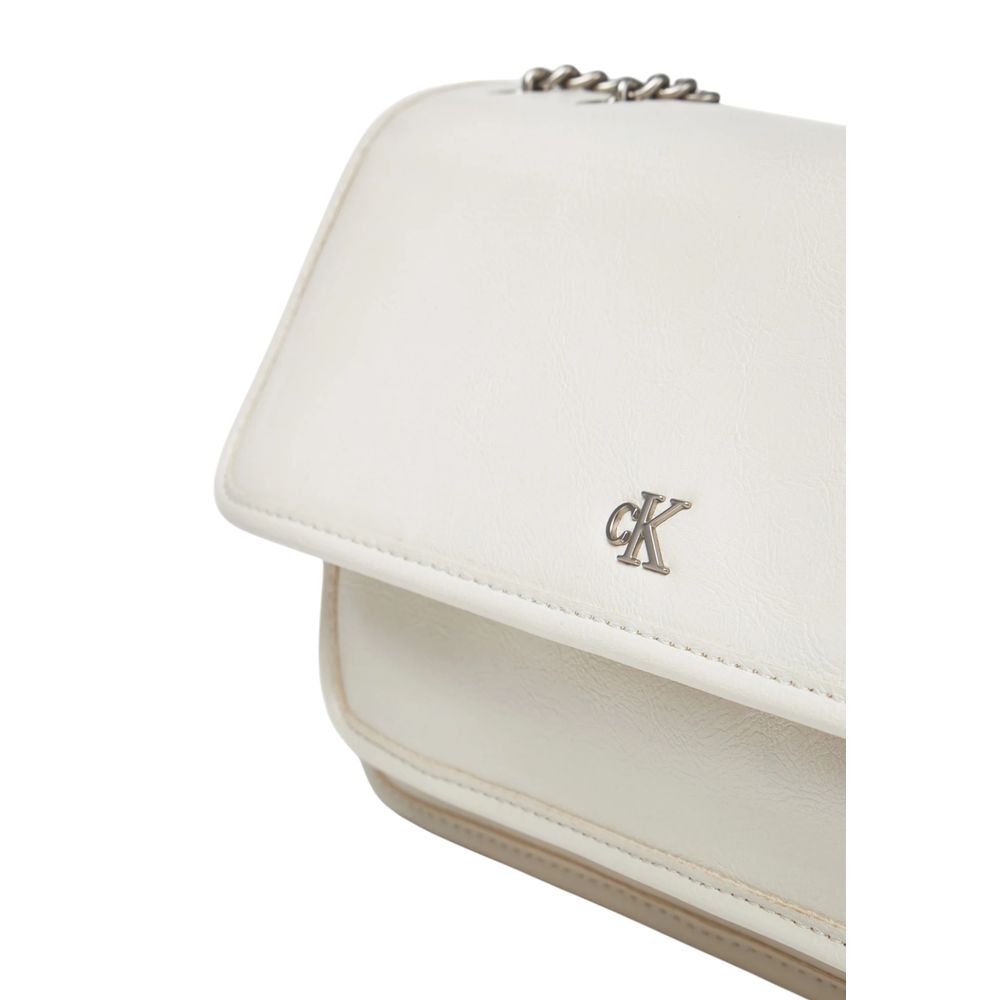 Bolso de poliéster reciclado color crema