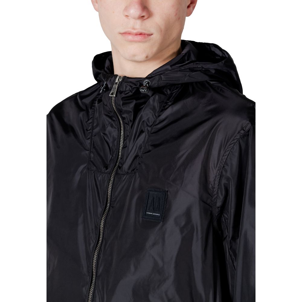 Chaquetas y abrigos de poliamida negra