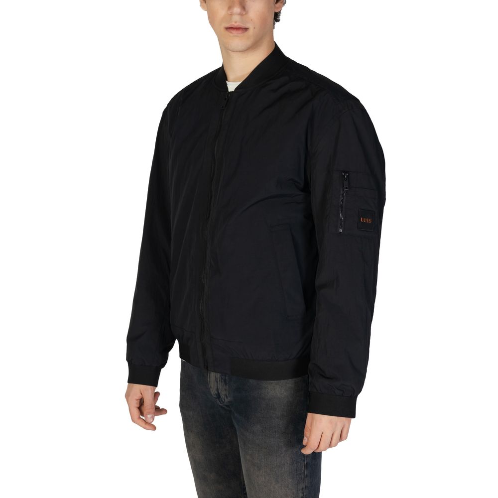 Chaquetas y abrigos de poliamida negra