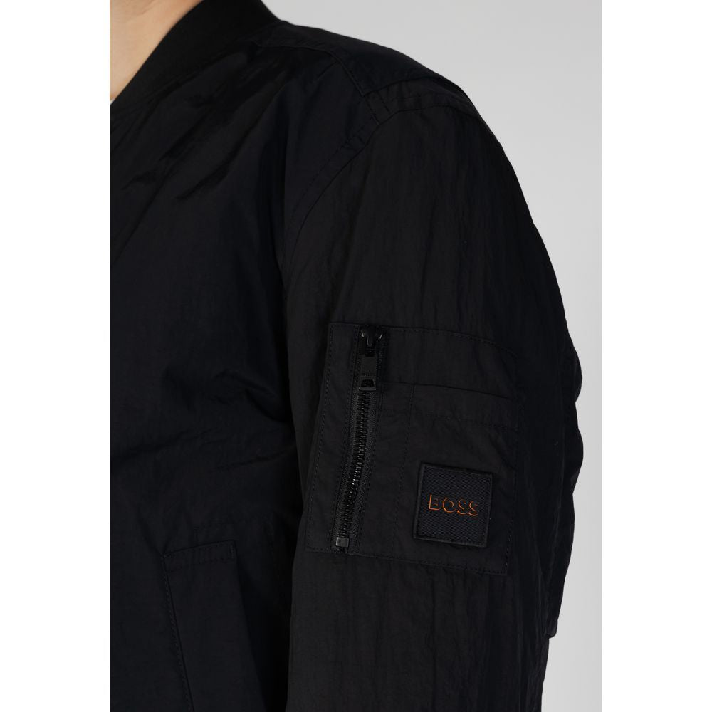 Chaquetas y abrigos de poliamida negra