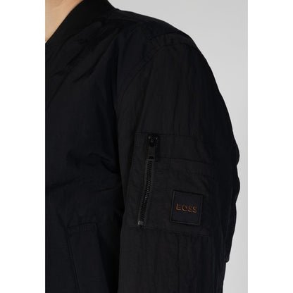 Chaquetas y abrigos de poliamida negra