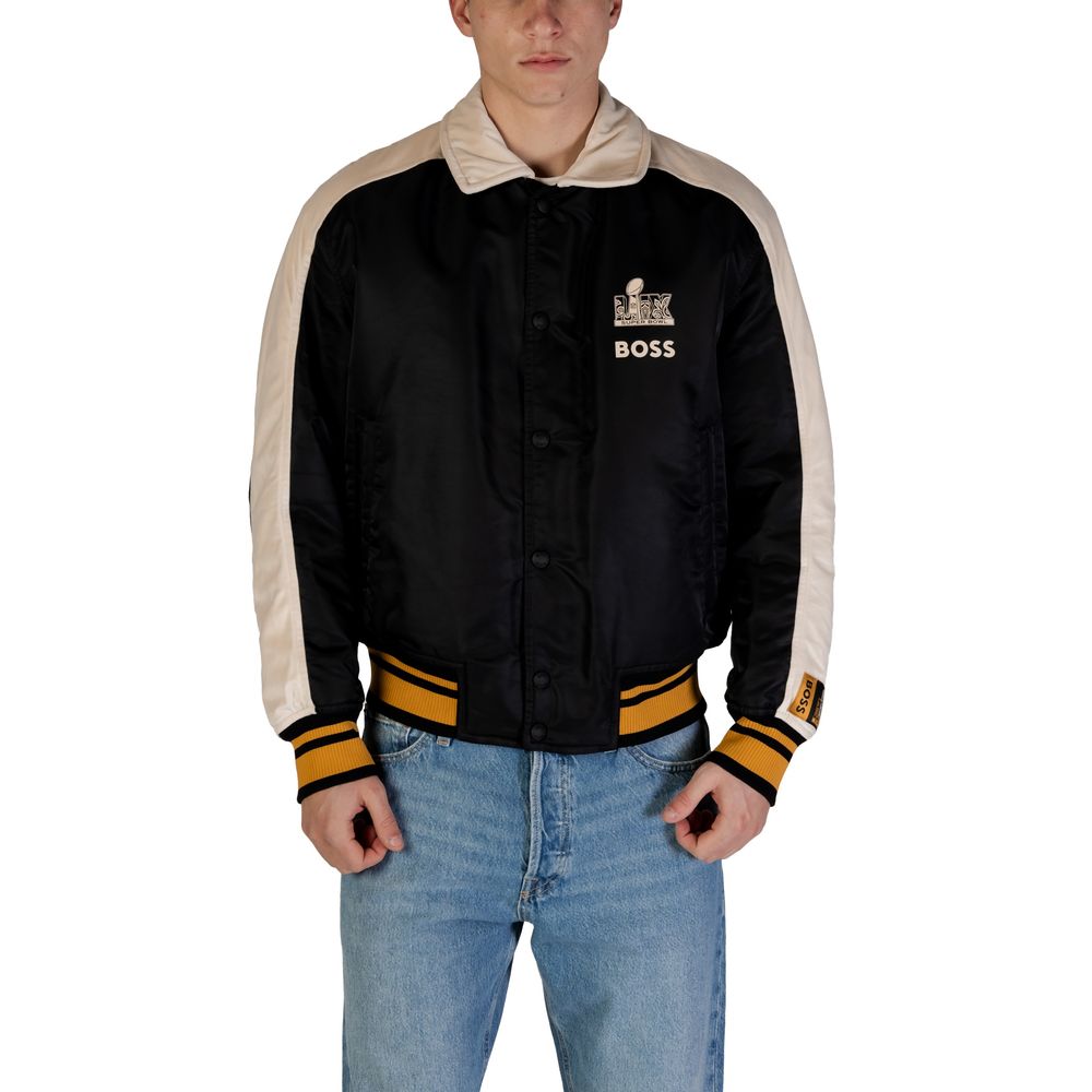 Chaquetas y abrigos de poliamida negra