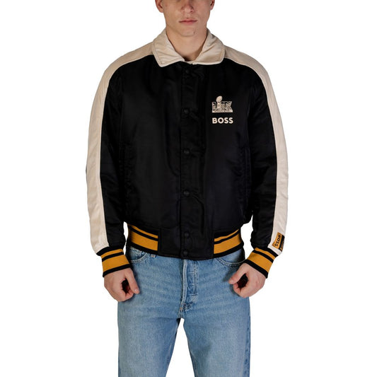 Chaquetas y abrigos de poliamida negra