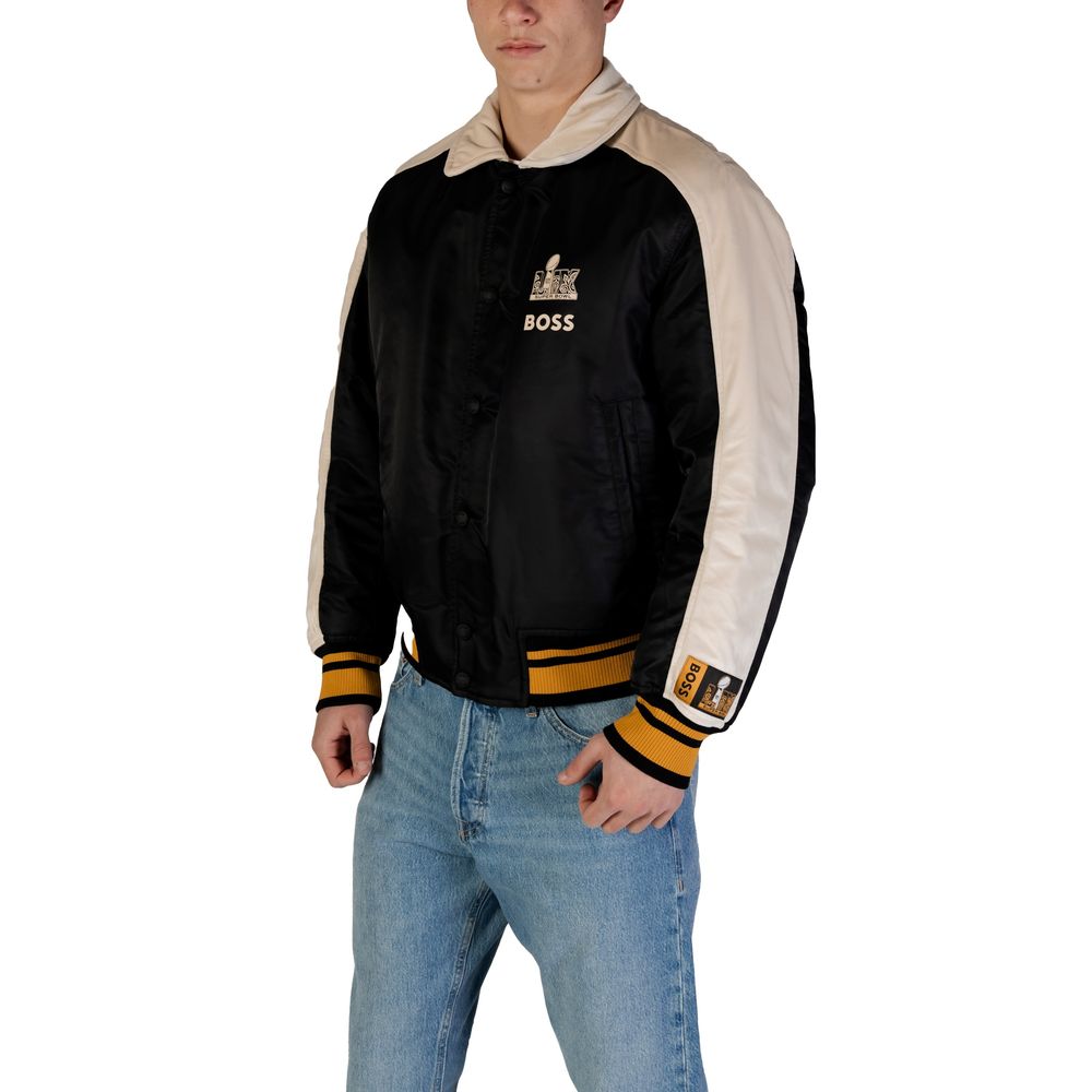 Chaquetas y abrigos de poliamida negra
