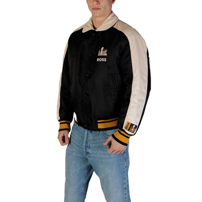 Chaquetas y abrigos de poliamida negra