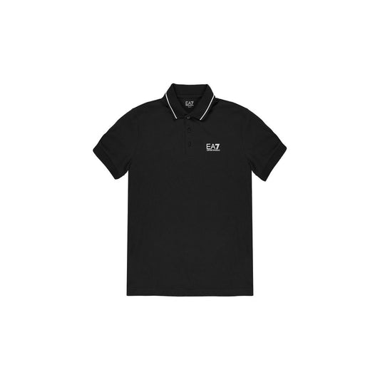 Polo de algodón negro