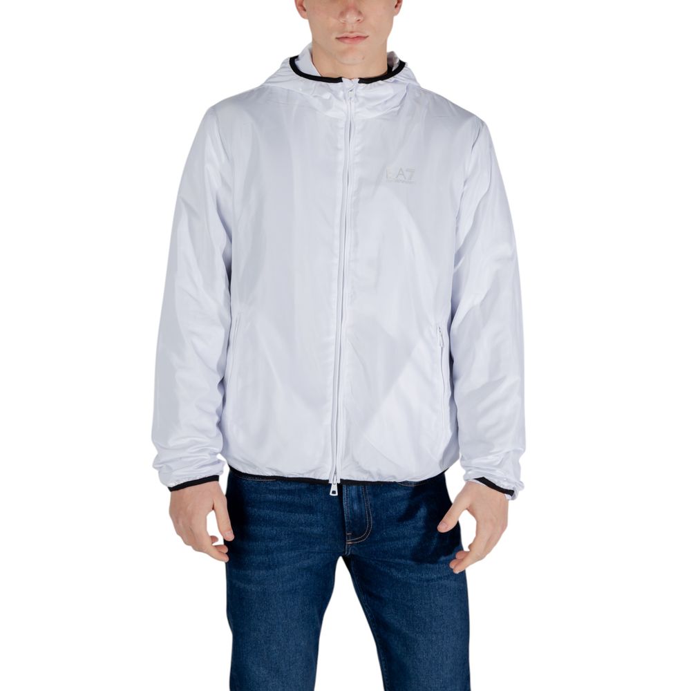 Chaquetas y abrigos de poliéster blanco