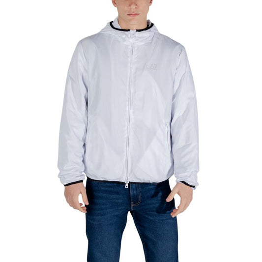 Chaquetas y abrigos de poliéster blanco